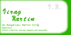 virag martin business card